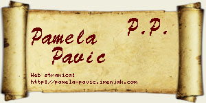 Pamela Pavić vizit kartica